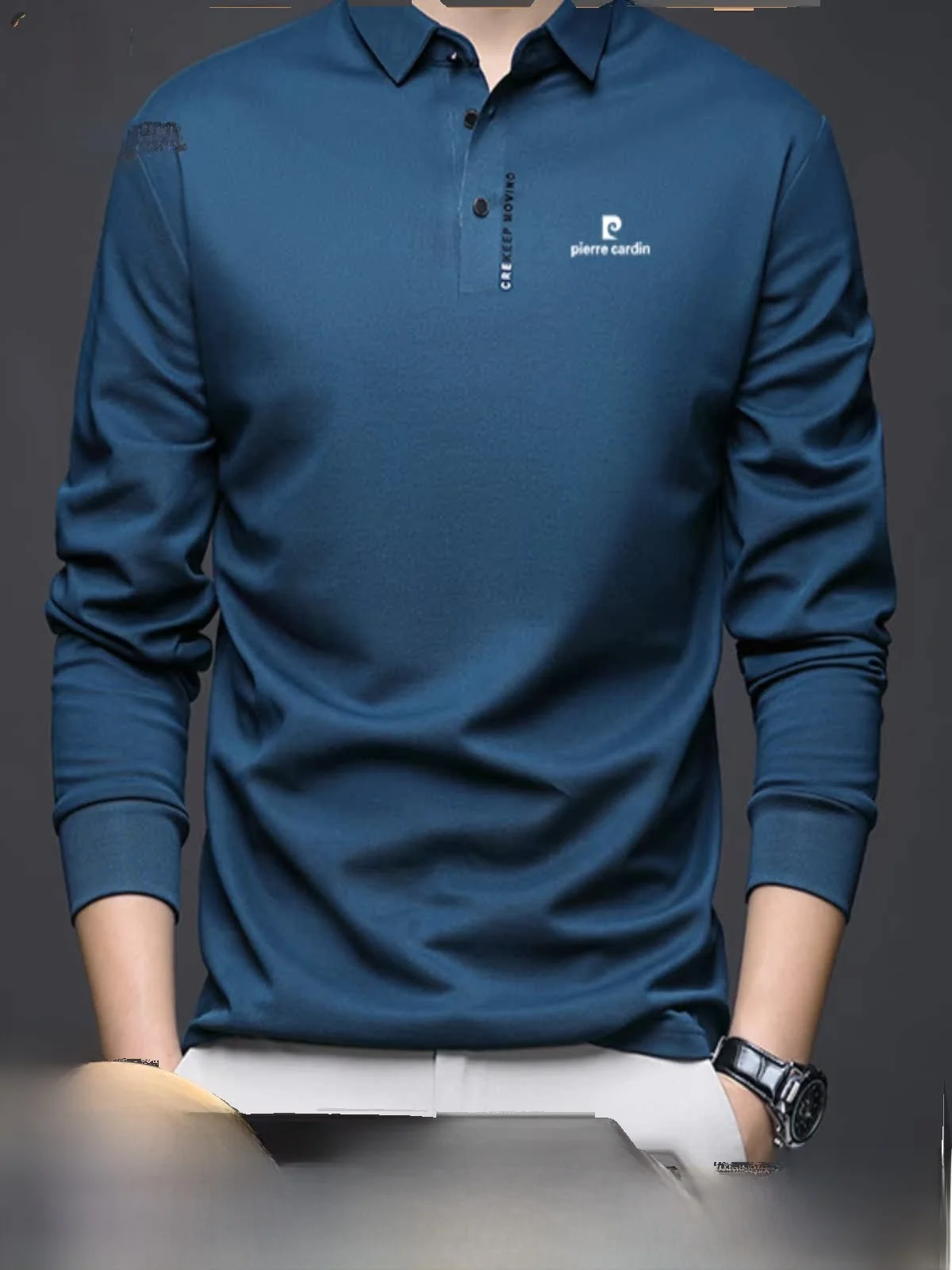Pierre Cardin Men's Silk Long Sve irt Casual Versatile High End Autumn New Sle Busin Casual Stand Fit T-irt
Pierre Cardin Men's Silk Long Sve irt Casual Versatile High End Autumn New Sle Busin Casual Stand Fit T-irt