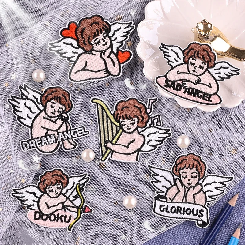 Cartoon Angel Patch Iron On Heat Transfer Patches For Clothing Text Embroidery Appliques Fusible Iron On Badges
Cartoon Angel Patch Iron On Heat Transfer Patches For Clothing Text Embroidery Appliques Fusible Iron On Badges
