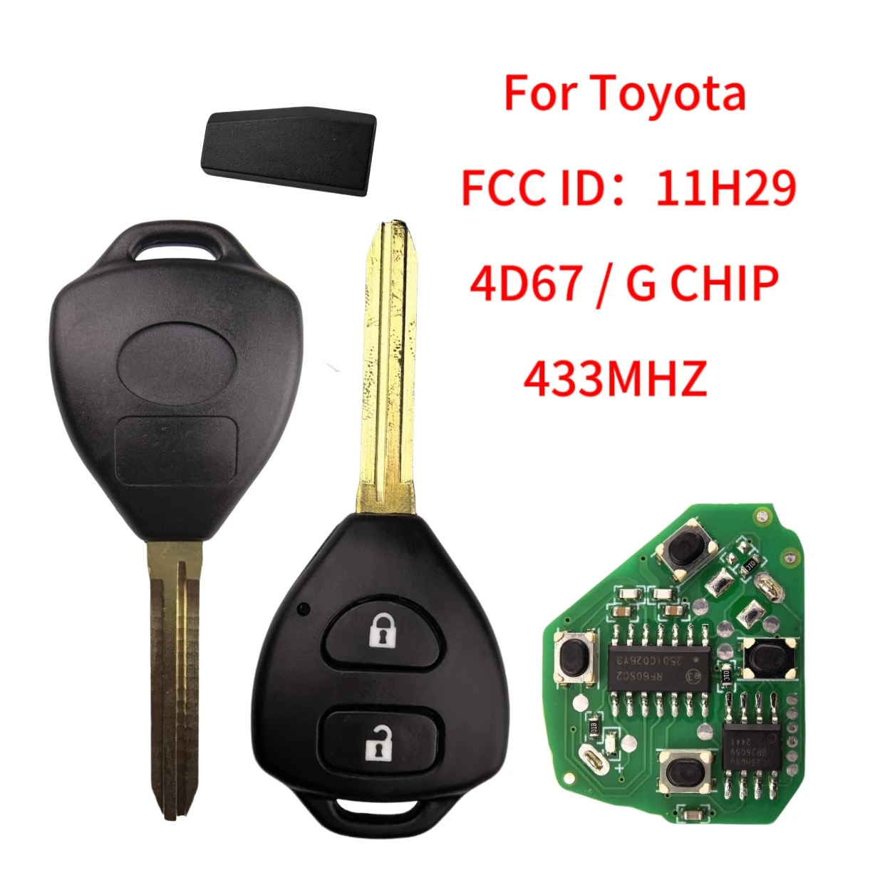 Jingxin FCC:11H29 For Toyota RAV4 Corolla Europe 2006 2007 2008 2009 2010 2 Buttons Smart Remote Car Key Fob 433Mhz 4D67/G Chip
Jingxin FCC:11H29 For Toyota RAV4 Corolla Europe 2006 2007 2008 2009 2010 2 Buttons Smart Remote Car Key Fob 433Mhz 4D67/G Chip
