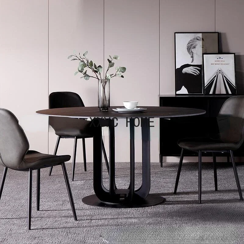 Импортная каменная плита, легкий роскошный круглый стол из углеродистой стали, итальянский дизайнерский стол для виллы, домашний стол, обеденный стол из каменной плиты
Импортная каменная плита, легкий роскошный круглый стол из углеродистой стали, итальянский дизайнерский стол для виллы, домашний стол, обеденный стол из каменной плиты