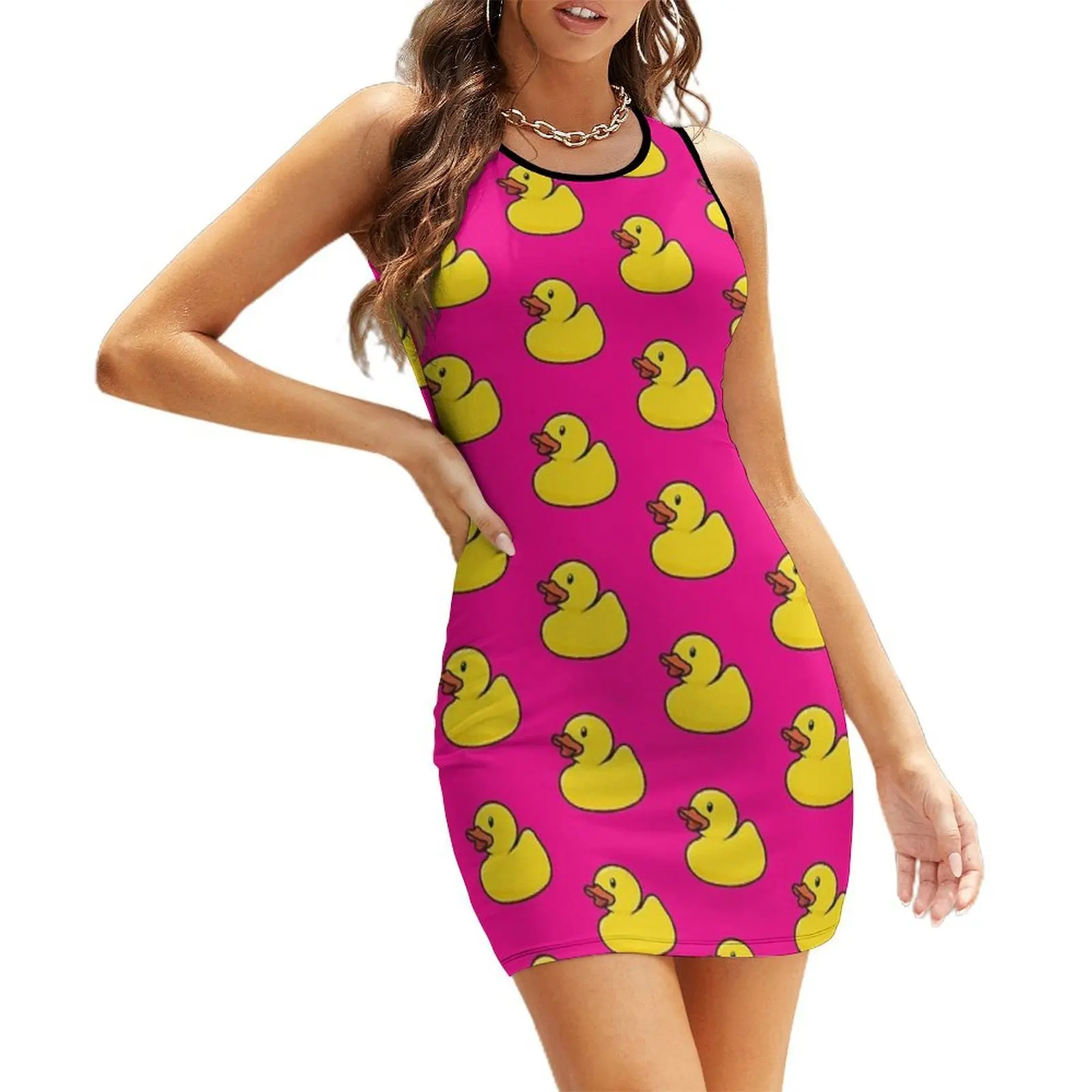 Rubber Duck in Hot Pink Sleeveless Sundress women's clothing trend 2025 Woman's evening dress
Rubber Duck in Hot Pink Sleeveless Sundress women's clothing trend 2025 Woman's evening dress