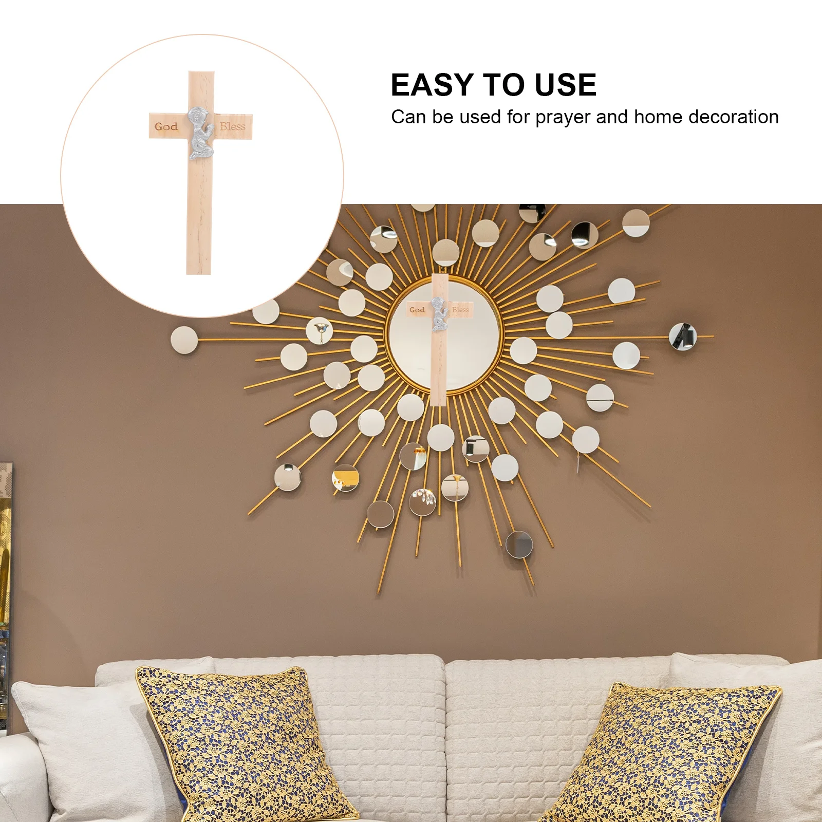 Christian Wooden Cross Decorative Wooden Pendant Solid Wood Cross Religious Inspiration Fine Detail Care Design
Christian Wooden Cross Decorative Wooden Pendant Solid Wood Cross Religious Inspiration Fine Detail Care Design