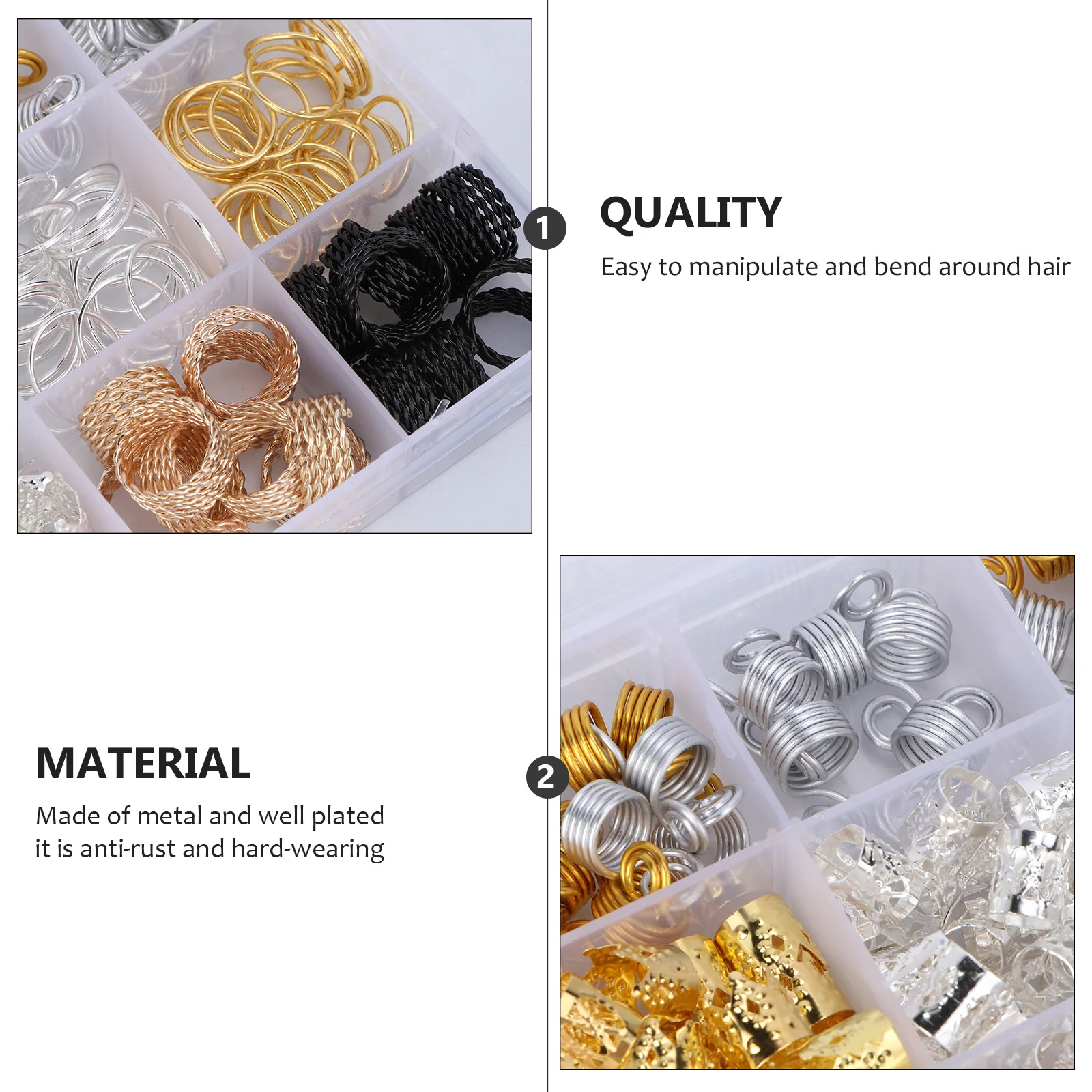 Hollow Out Hair Cuffs Assorted Shaped Metal Dreadlocks Braiding Beads Filigree Tube Braid Rings Anti Rust Long Lasting
Hollow Out Hair Cuffs Assorted Shaped Metal Dreadlocks Braiding Beads Filigree Tube Braid Rings Anti Rust Long Lasting