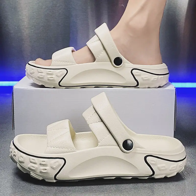 Уличные противоскользящие черные сандалии, мужская забавная удобная обувь на платформе, модные элегантные мужские тапочки из ЭВА высокого качества Mascullino
Уличные противоскользящие черные сандалии, мужская забавная удобная обувь на платформе, модные элегантные мужские тапочки из ЭВА высокого качества Mascullino