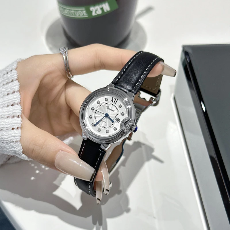 Trendy Exquisite Fashionable Luxury Business Diamond Inlaid Women'S Watch Fashion Circular Quartz Waterproof Watch Waterproof
Trendy Exquisite Fashionable Luxury Business Diamond Inlaid Women'S Watch Fashion Circular Quartz Waterproof Watch Waterproof