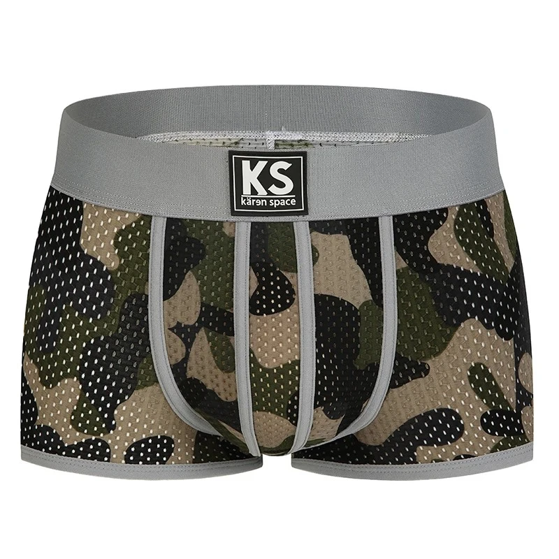 Camo Mesh Boxer Briefs for Men Low Waist Breathable Ice Silk Underwear with U-Pouch Boxy Underwear Teenager Sports Underpants
Camo Mesh Boxer Briefs for Men Low Waist Breathable Ice Silk Underwear with U-Pouch Boxy Underwear Teenager Sports Underpants