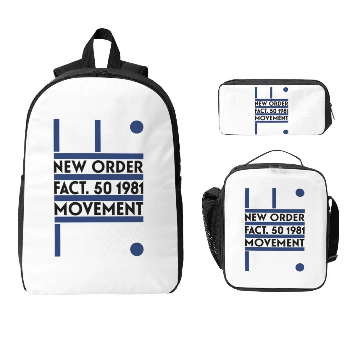 New Order Movement Backpack Boys Girls BookBag School Bag Laptop Shoulder Bags 3ps Insulated Lunch Bag Pencil Case
New Order Movement Backpack Boys Girls BookBag School Bag Laptop Shoulder Bags 3ps Insulated Lunch Bag Pencil Case