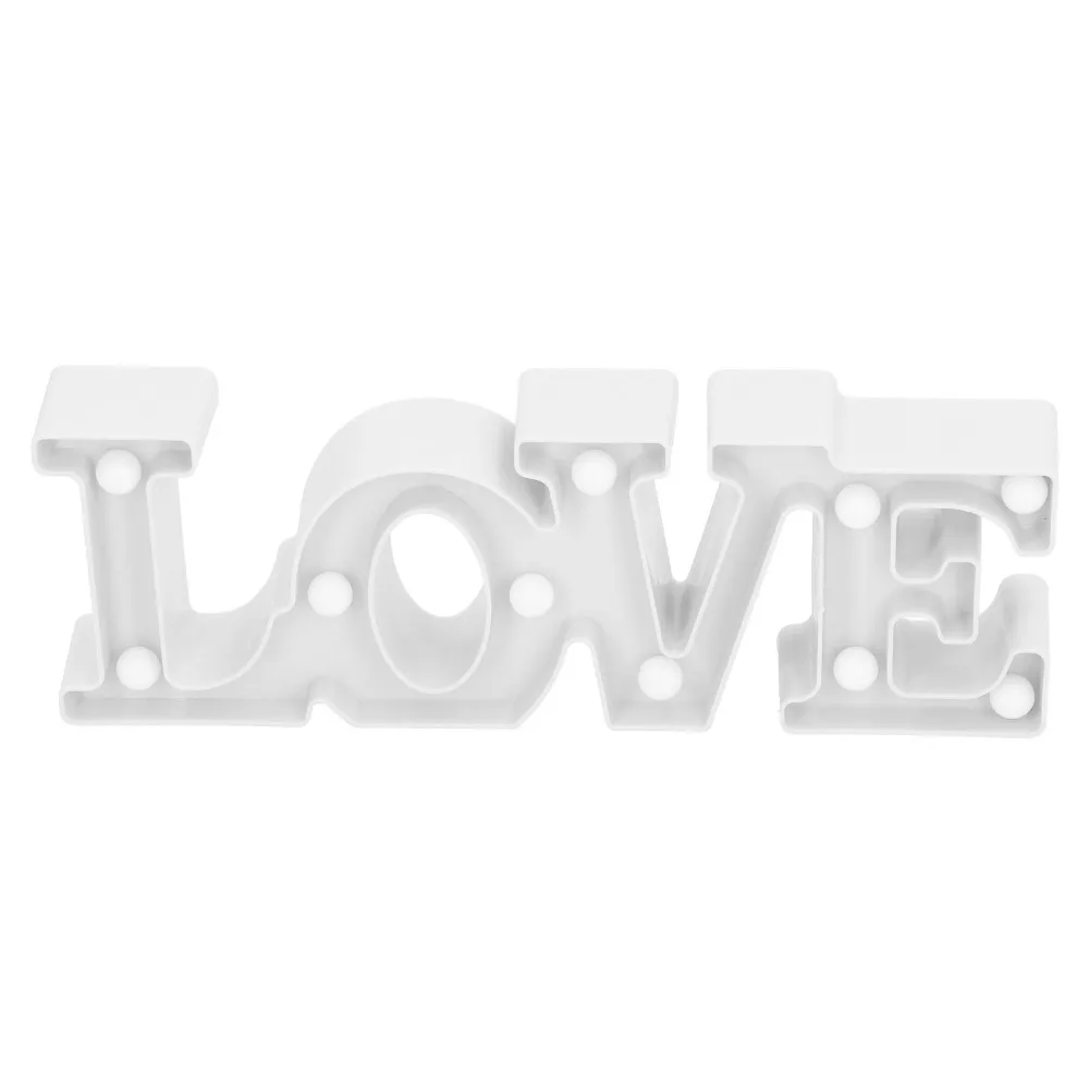 LOVE Letter Shape LED Lamp 10 LED Battery Operated Light Sign Plastic Material Warm White LED Night Light Valentine's Day
LOVE Letter Shape LED Lamp 10 LED Battery Operated Light Sign Plastic Material Warm White LED Night Light Valentine's Day