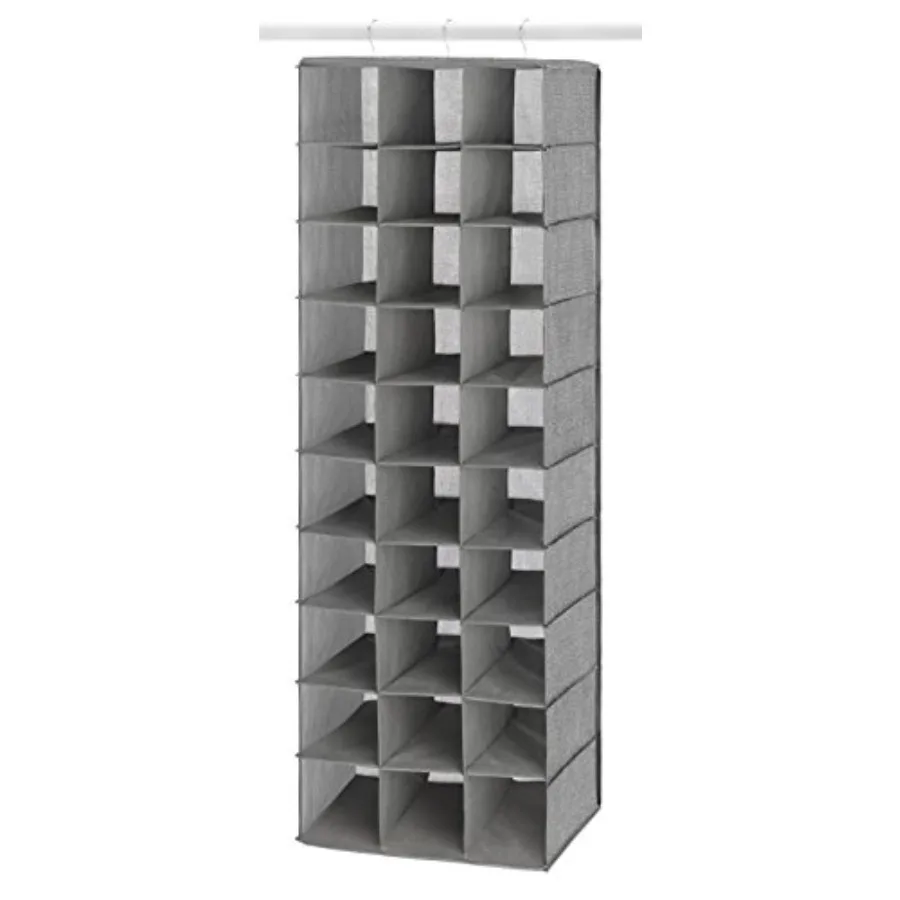 30 Sections Hanging Clothes Closet Organizer Space Saving Breathable Fabric Shoe Storage for Bedroom Laundry Dorm Crosshatch Gr
30 Sections Hanging Clothes Closet Organizer Space Saving Breathable Fabric Shoe Storage for Bedroom Laundry Dorm Crosshatch Gr
