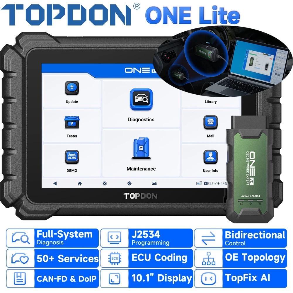 Диагностический сканер TOPDON ONE Lite OBD2 для автомобилей, считыватель кодов OBD2, универсальный инструмент для диагностики всех автомобилей.
Диагностический сканер TOPDON ONE Lite OBD2 для автомобилей, считыватель кодов OBD2, универсальный инструмент для диагностики всех автомобилей.