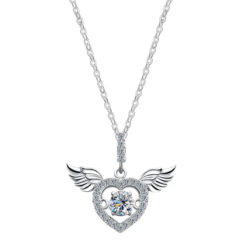 ZFSILVER Trendy Fashion 925 Silver Color D White Moissanite Angle Wing Heart Necklace For Charm Women Party Jewelry Gift MS-992B
ZFSILVER Trendy Fashion 925 Silver Color D White Moissanite Angle Wing Heart Necklace For Charm Women Party Jewelry Gift MS-992B