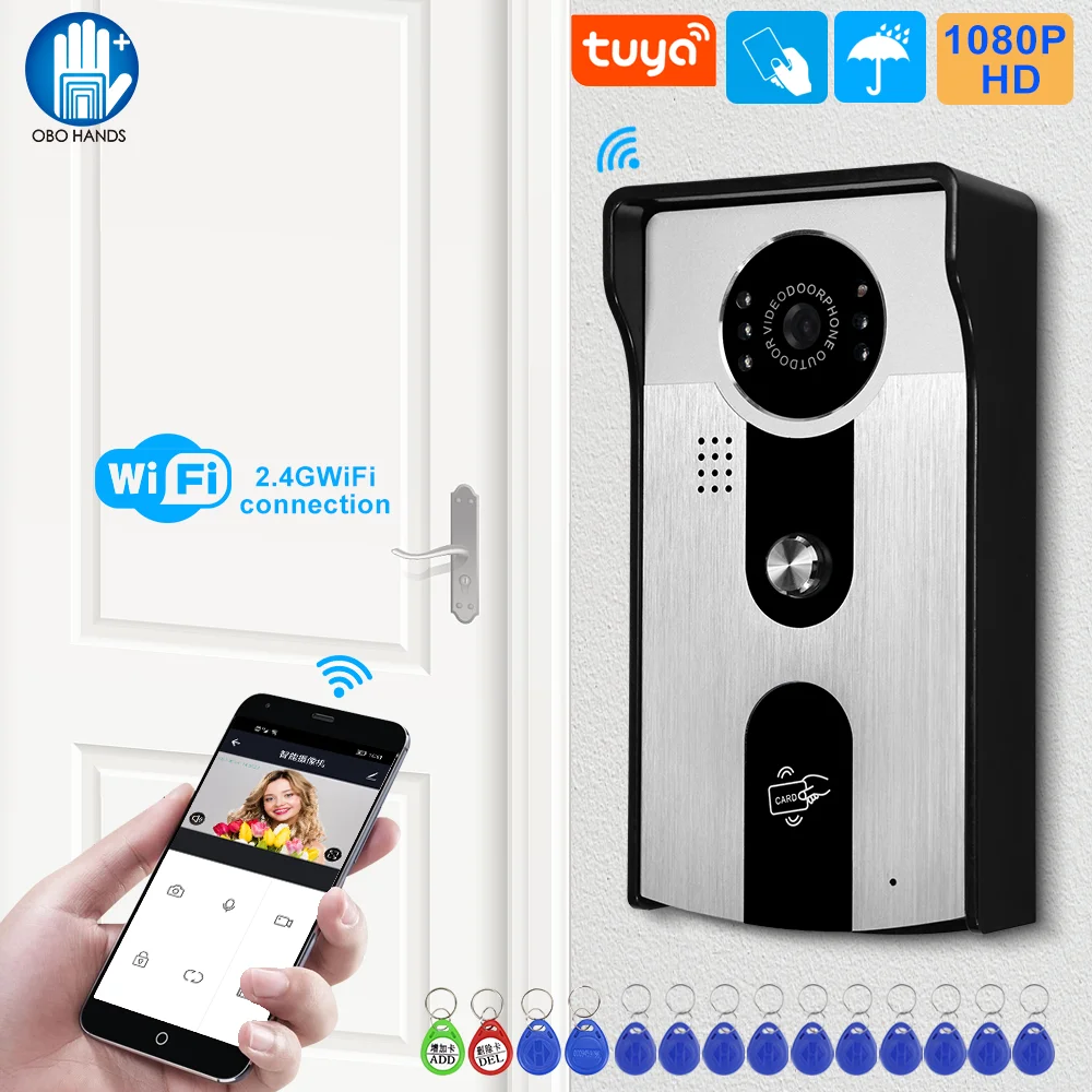 Wireless WiFi Tuya Video Door Bell Camera RFID Entrance Machine Home Video Door Phone Intercom System Waterproof Remote Unlock
Wireless WiFi Tuya Video Door Bell Camera RFID Entrance Machine Home Video Door Phone Intercom System Waterproof Remote Unlock