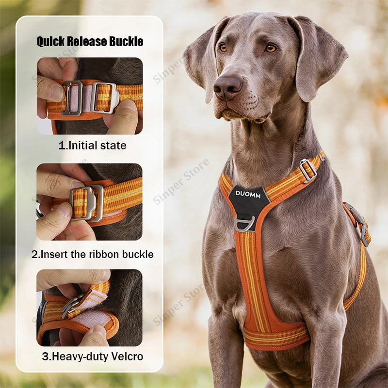 Dog Harness and Leash Set for Large Dogs Heavy Duty No Pull Service Dog Vest with Dog Seat Belt Reflective Adjustable Pet Harnes
Dog Harness and Leash Set for Large Dogs Heavy Duty No Pull Service Dog Vest with Dog Seat Belt Reflective Adjustable Pet Harnes