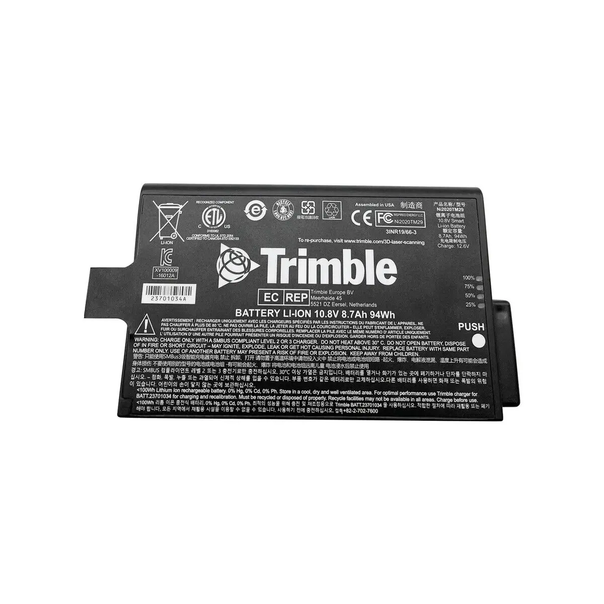 Brand New Li-Ion Battery For Trimble TX6 And TX8 3D Laser Scanners
Brand New Li-Ion Battery For Trimble TX6 And TX8 3D Laser Scanners