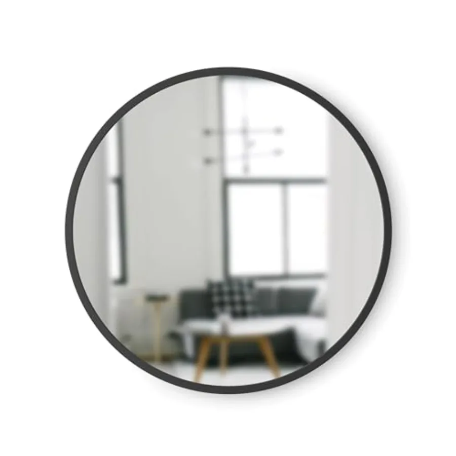 Hub Round Wall Mirror with Rubber Frame, Modern Style for Bathroom, Entryway, Living Room and More, 18-Inch
Hub Round Wall Mirror with Rubber Frame, Modern Style for Bathroom, Entryway, Living Room and More, 18-Inch