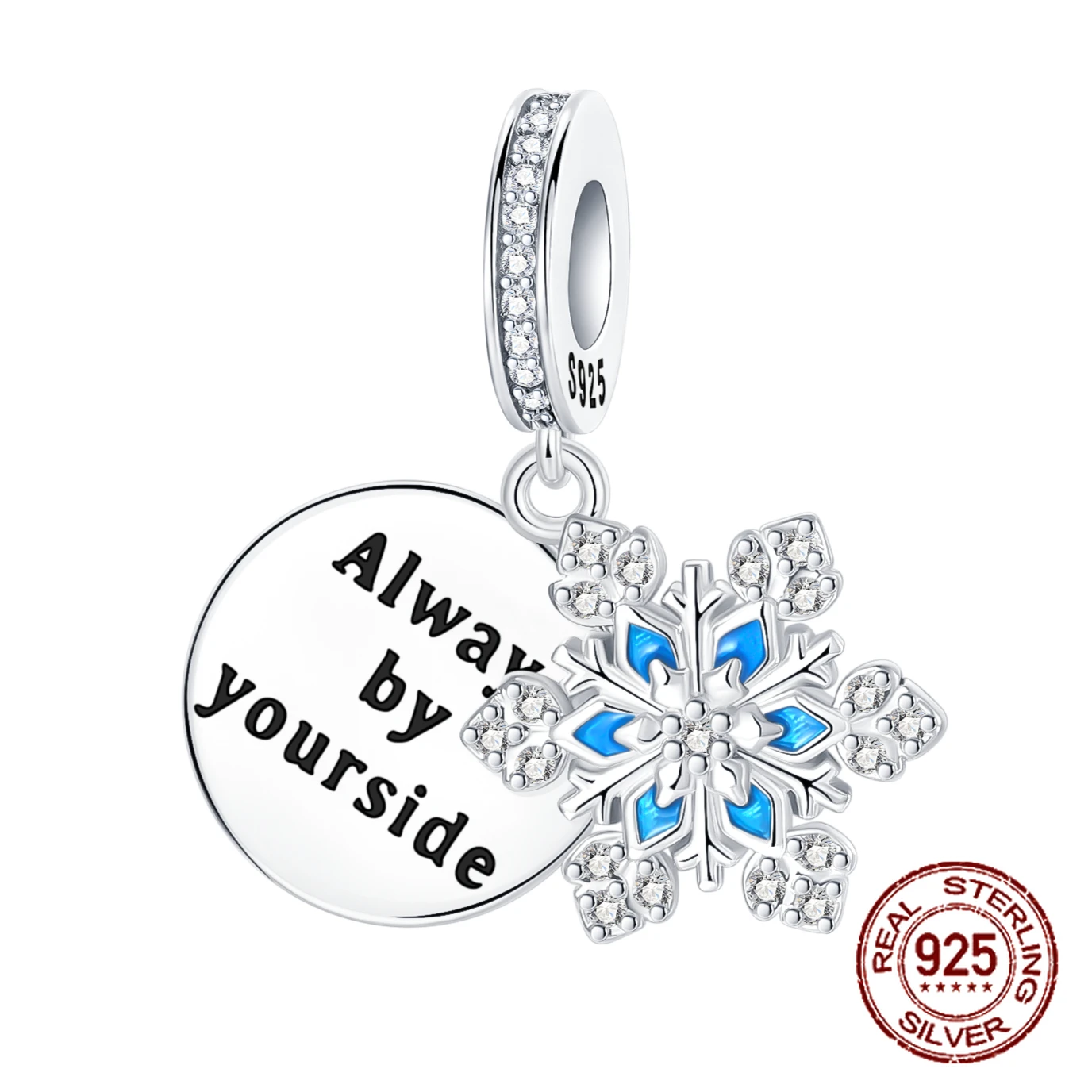 925 Sterling Silver Snowflakes Always By Your Side Pendant Charm Fit Original Charm Bracelets Women DIY Jewelry Gift
925 Sterling Silver Snowflakes Always By Your Side Pendant Charm Fit Original Charm Bracelets Women DIY Jewelry Gift