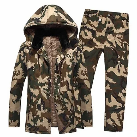 Winter Coat Men Mid-length Camouflage Parkas Jackets Thick Fleece Warm Cotton Coats and Pants Suit Cold Protection Work Clothes
Winter Coat Men Mid-length Camouflage Parkas Jackets Thick Fleece Warm Cotton Coats and Pants Suit Cold Protection Work Clothes