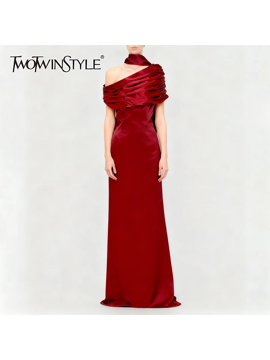 TWOTWINSTYLE, утягивающие темпераментные платья с лентой для женщин, туника с диагональным воротником и открытыми плечами, минималистичное женское платье
TWOTWINSTYLE, утягивающие темпераментные платья с лентой для женщин, туника с диагональным воротником и открытыми плечами, минималистичное женское платье