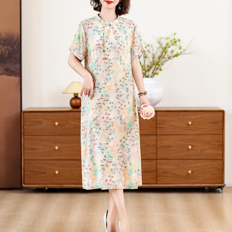 Summer New Women Dress Floral Printed O-Neck Short Sleeve Casual Loose Vintage Dresses Plus Size Vestidos
Summer New Women Dress Floral Printed O-Neck Short Sleeve Casual Loose Vintage Dresses Plus Size Vestidos