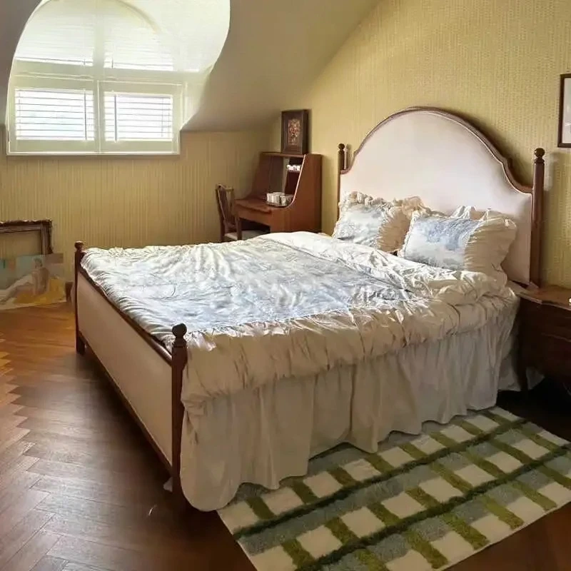 retro bread bridge bed solid wood fabric double bed bedroom 1.8 meters large bed pastoral high-end
retro bread bridge bed solid wood fabric double bed bedroom 1.8 meters large bed pastoral high-end