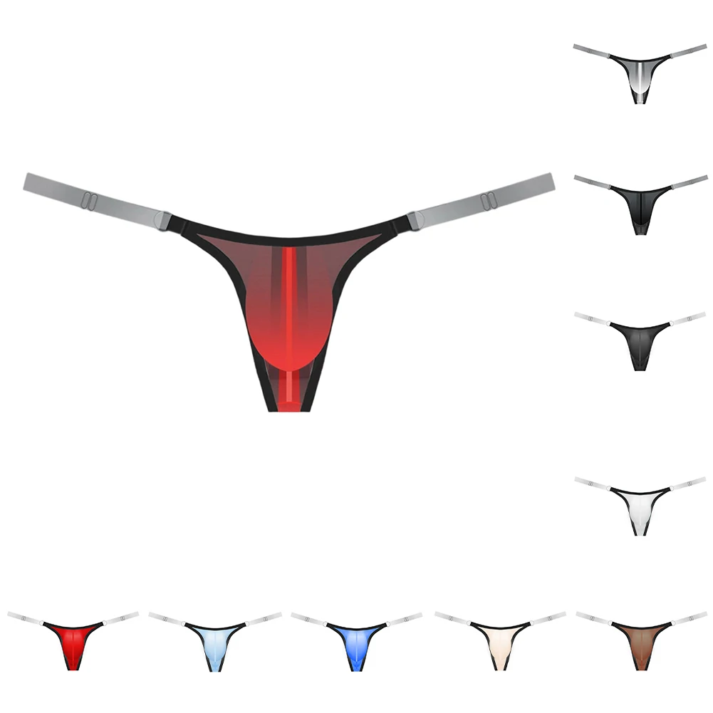 Men's Sexy Thong Brief Adjustable Transparent Strap Gstring LowRise Underwear Pouch Gay Thong Brief Underpant
Men's Sexy Thong Brief Adjustable Transparent Strap Gstring LowRise Underwear Pouch Gay Thong Brief Underpant