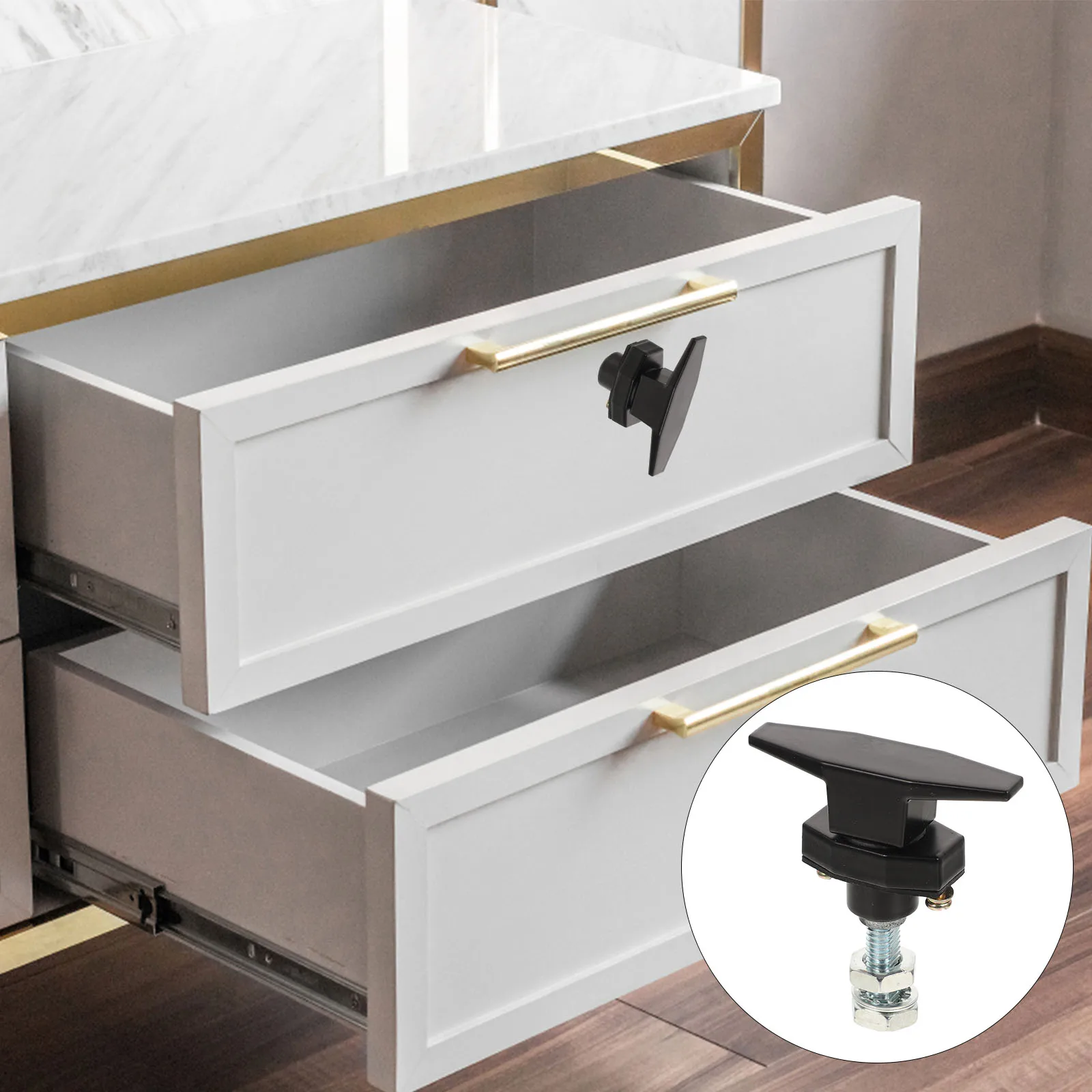 Lock Zinc Alloy Cabinet Drawer Locks for RV Storage Boxes up to 30mm Thickness Heavy Duty Security Keeper
Lock Zinc Alloy Cabinet Drawer Locks for RV Storage Boxes up to 30mm Thickness Heavy Duty Security Keeper