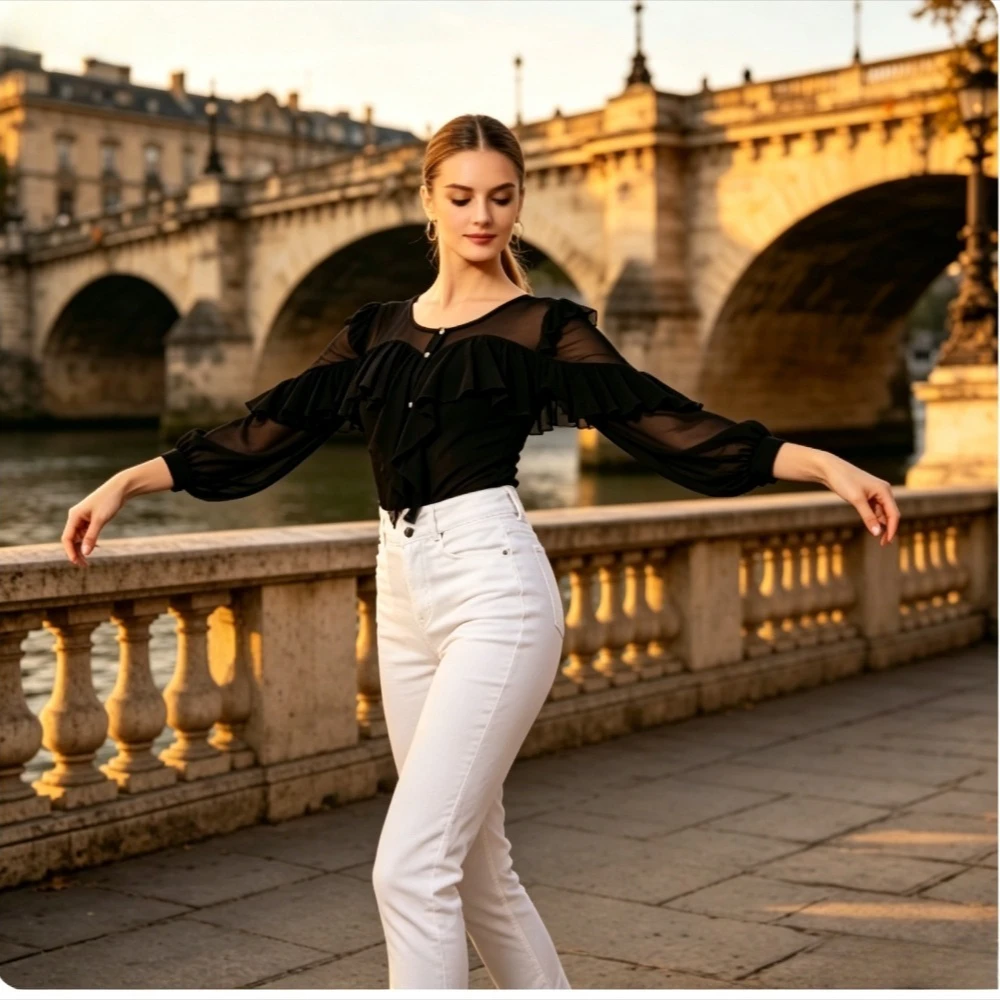 Stylish Mesh Neck Latin Dance Top, Modern Dance Costume for Women, Ballroom Apparel for Daily Training & Pro Latin Competition
Stylish Mesh Neck Latin Dance Top, Modern Dance Costume for Women, Ballroom Apparel for Daily Training & Pro Latin Competition