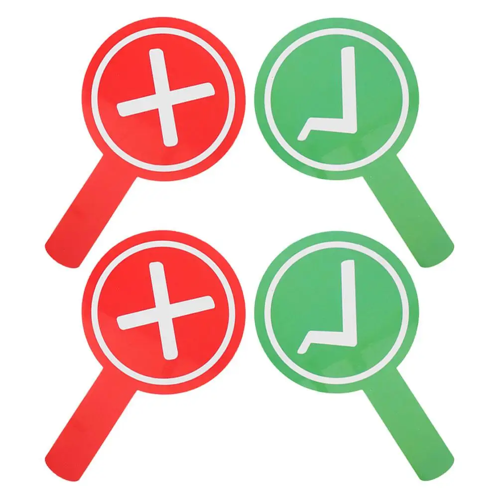 4Pcs Handheld Double Sided Score Board Red Green Classroom Teaching Gadgets Plastic Auction Paddles Teacher Voting Signs
4Pcs Handheld Double Sided Score Board Red Green Classroom Teaching Gadgets Plastic Auction Paddles Teacher Voting Signs