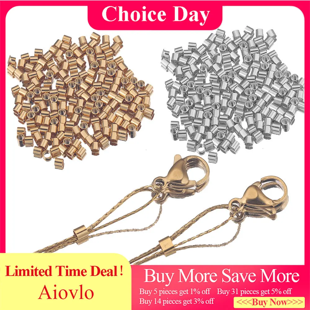 200pcs Dia 1.5 2 2.5 mm Stainless Steel Gold Tube Stopper Spacer Bead Crimp End Beads for Jewelry Making Supplies Wholesale
200pcs Dia 1.5 2 2.5 mm Stainless Steel Gold Tube Stopper Spacer Bead Crimp End Beads for Jewelry Making Supplies Wholesale