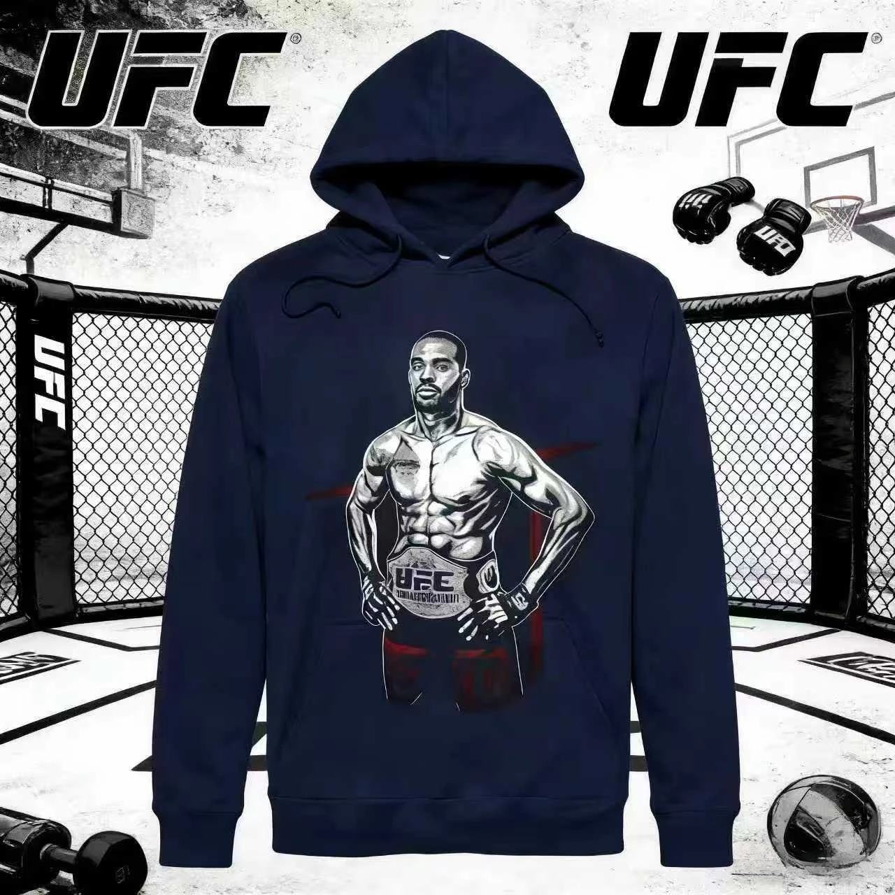 UFC Jon Jones 2026, осенне-зимняя коллекция из чистого хлопка, дышащая повседневная модная толстовка с капюшоном, подходящая для мужчин и женщин
UFC Jon Jones 2026, осенне-зимняя коллекция из чистого хлопка, дышащая повседневная модная толстовка с капюшоном, подходящая для мужчин и женщин