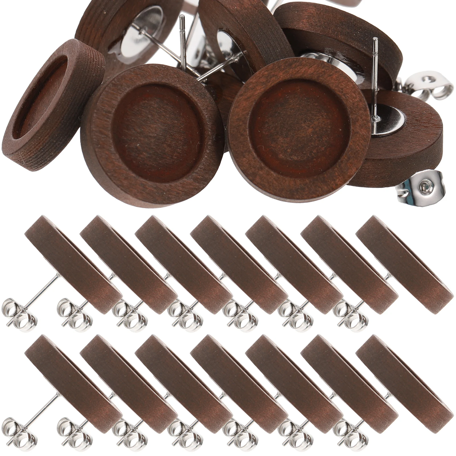 30 Pcs Earring Base Wood Bezel Stainless Steel Diy Findings Earring Blank Bezels Gemstone Settings Ear Stud Trays Jewelry Making
30 Pcs Earring Base Wood Bezel Stainless Steel Diy Findings Earring Blank Bezels Gemstone Settings Ear Stud Trays Jewelry Making