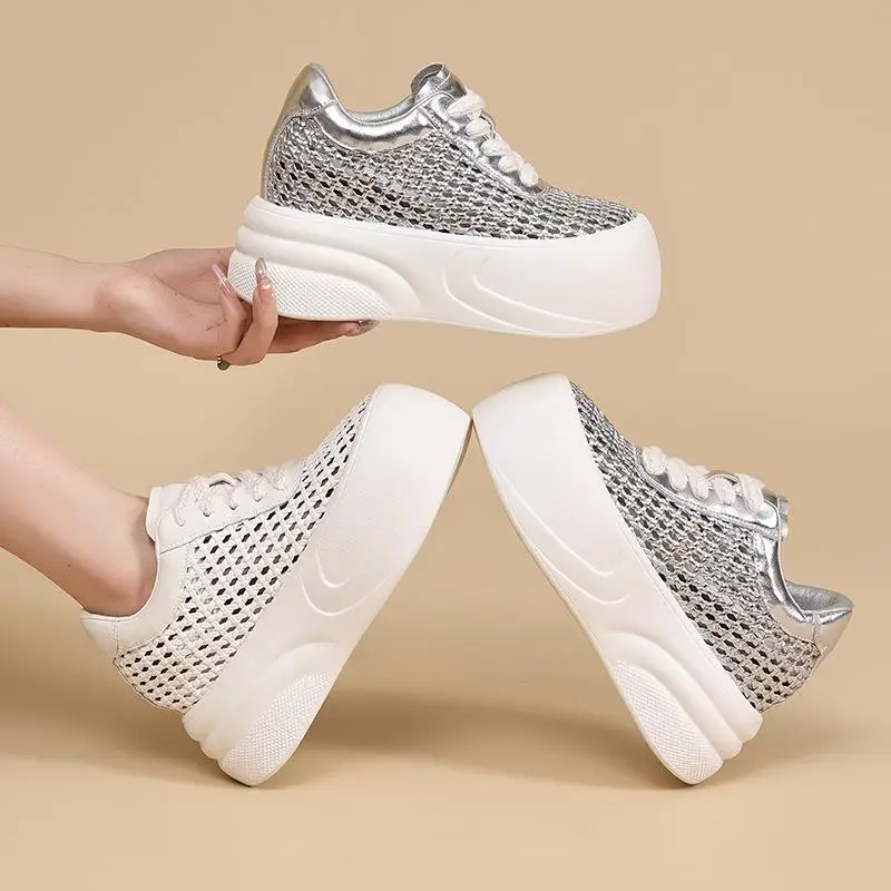 Leather Woven Upcycled Casual Shoes Women's Summer New Style Mesh Upper Platform Sneakers Comfortable Breathable Slip-On Loafers
Leather Woven Upcycled Casual Shoes Women's Summer New Style Mesh Upper Platform Sneakers Comfortable Breathable Slip-On Loafers