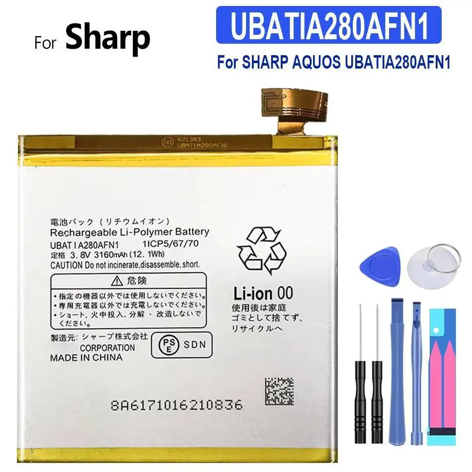 3160Mah High-Capacity Lightweight For Sharp Aquos UBATIA280AFN1 Mobile Phone Battery
3160Mah High-Capacity Lightweight For Sharp Aquos UBATIA280AFN1 Mobile Phone Battery