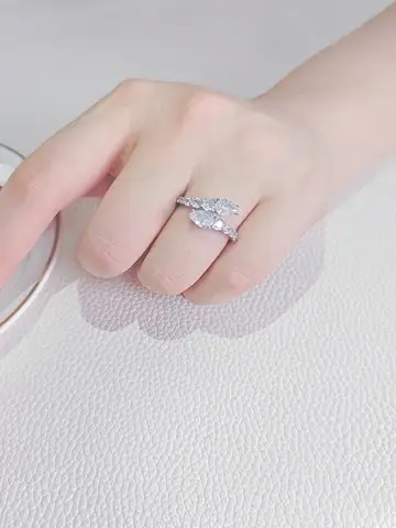 2024 New Arrival Unique Design Silver Color Adjustable Fashion Ring for Women Valentine's Day Gift Jewelry R8405
