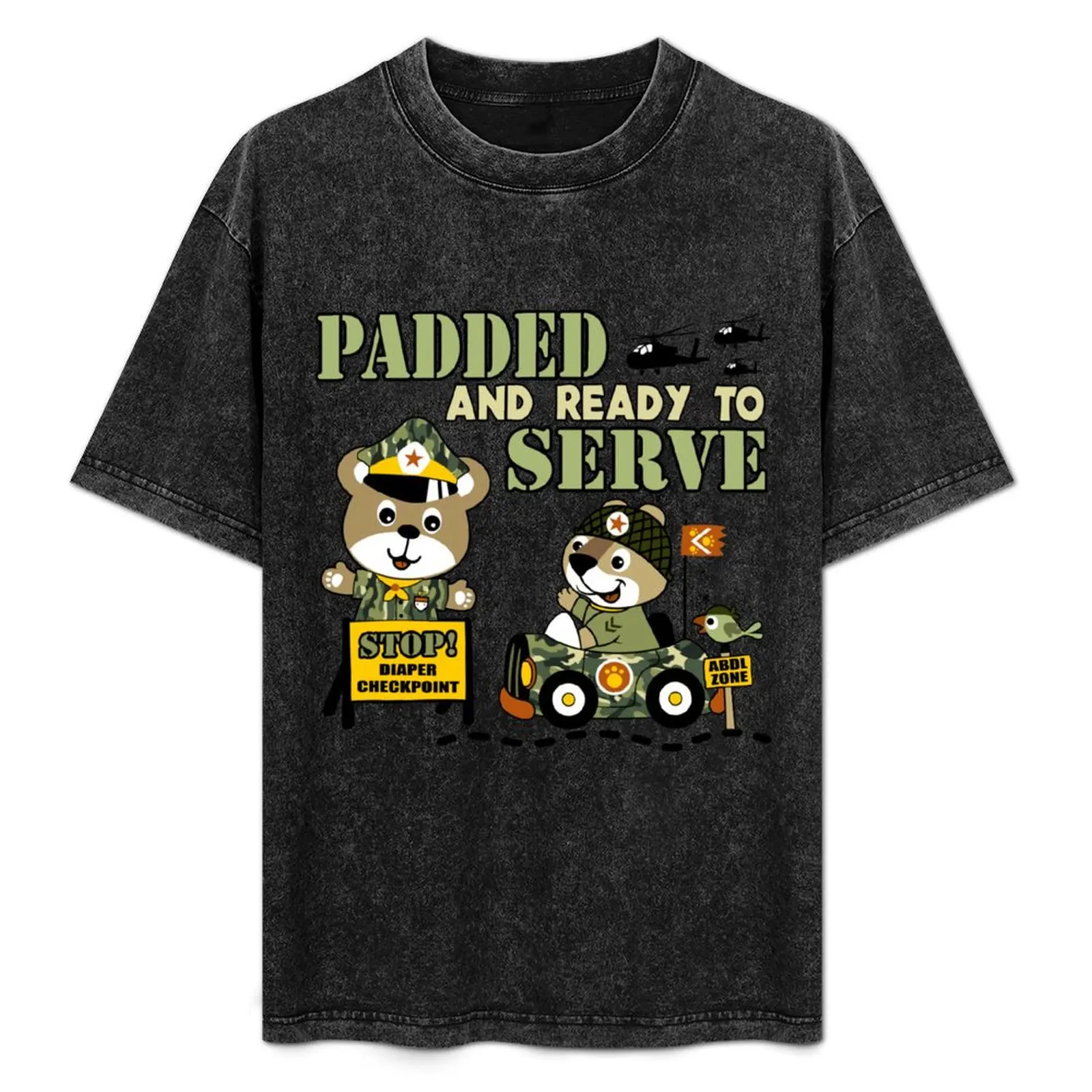 PADDED AND READY TO SERVE ABDL Baby Bear Military T-Shirt Work Outdoor Short Sleeve Tee
PADDED AND READY TO SERVE ABDL Baby Bear Military T-Shirt Work Outdoor Short Sleeve Tee