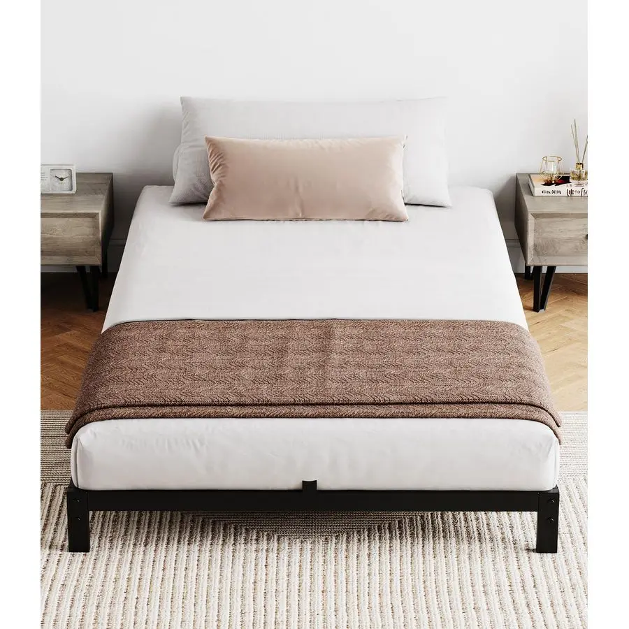 6 Inch Twin Bed Frames with Under Bed Storage, Heavy Duty Mattress Foundation, Easy Assembly, No Box Spring Needed,75.2 Dx39 Wx6
6 Inch Twin Bed Frames with Under Bed Storage, Heavy Duty Mattress Foundation, Easy Assembly, No Box Spring Needed,75.2 Dx39 Wx6