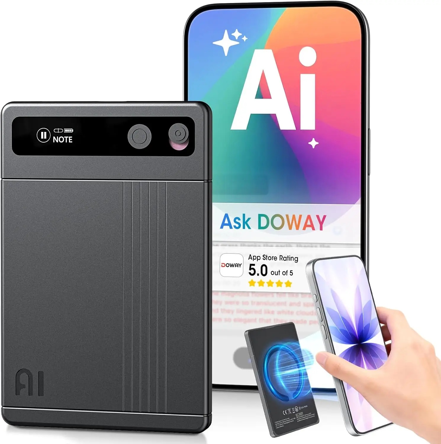 AI Voice Recorder with Transcribe & Summarize, Supports 118 Languages, 64GB App Control, Noise Cancellation for Clear Audio
AI Voice Recorder with Transcribe & Summarize, Supports 118 Languages, 64GB App Control, Noise Cancellation for Clear Audio
