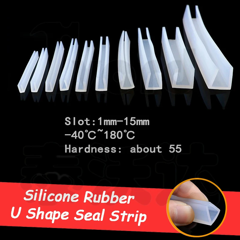 1M Silicone Rubber U Shape Seal Strip Solid Gasket Soft Window Car Door Shower Frameless Glass Edge Weatherstrip Protect
1M Silicone Rubber U Shape Seal Strip Solid Gasket Soft Window Car Door Shower Frameless Glass Edge Weatherstrip Protect