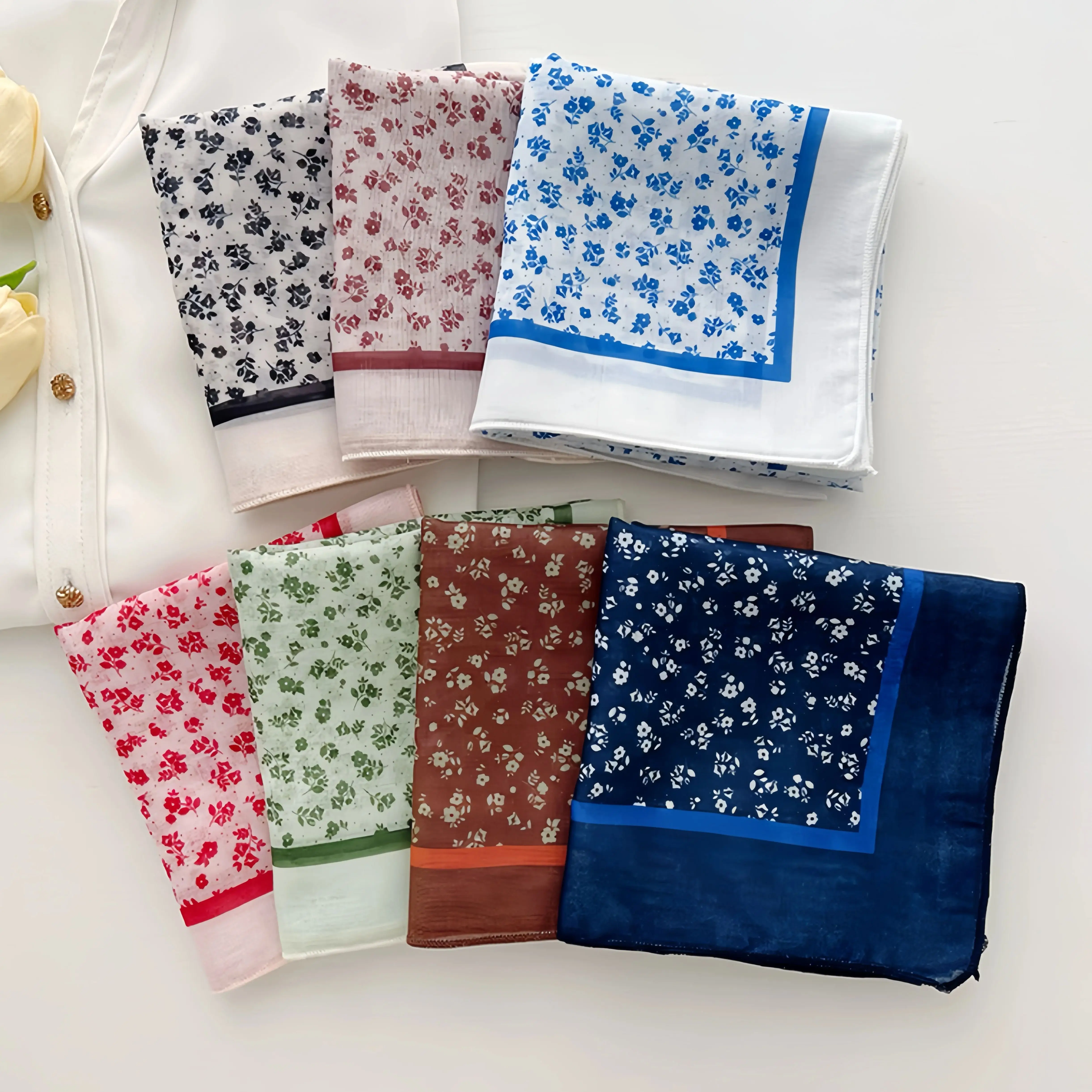 7Colors 58cm Daisy Print Cotton Linen Square Scarf Women's Lightweight Thin Bandana Neckerchief Korean Summer Head Scarf Wrap
7Colors 58cm Daisy Print Cotton Linen Square Scarf Women's Lightweight Thin Bandana Neckerchief Korean Summer Head Scarf Wrap
