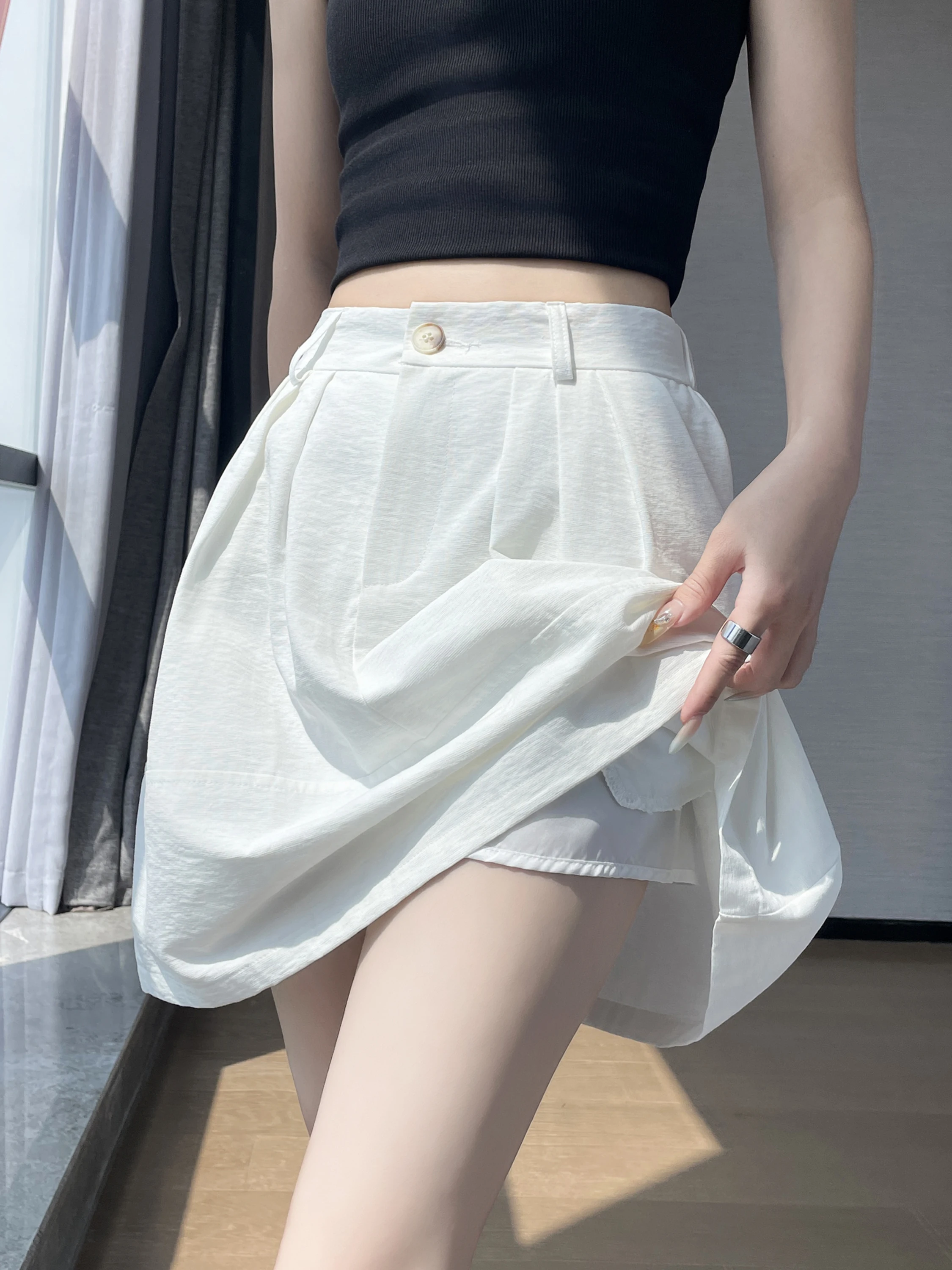 Summer New High Waist Cotton Linen Puffy Short Skirt Women's Slimming Casual Anti-Light A-Line Thin Half-length Skirt
Summer New High Waist Cotton Linen Puffy Short Skirt Women's Slimming Casual Anti-Light A-Line Thin Half-length Skirt