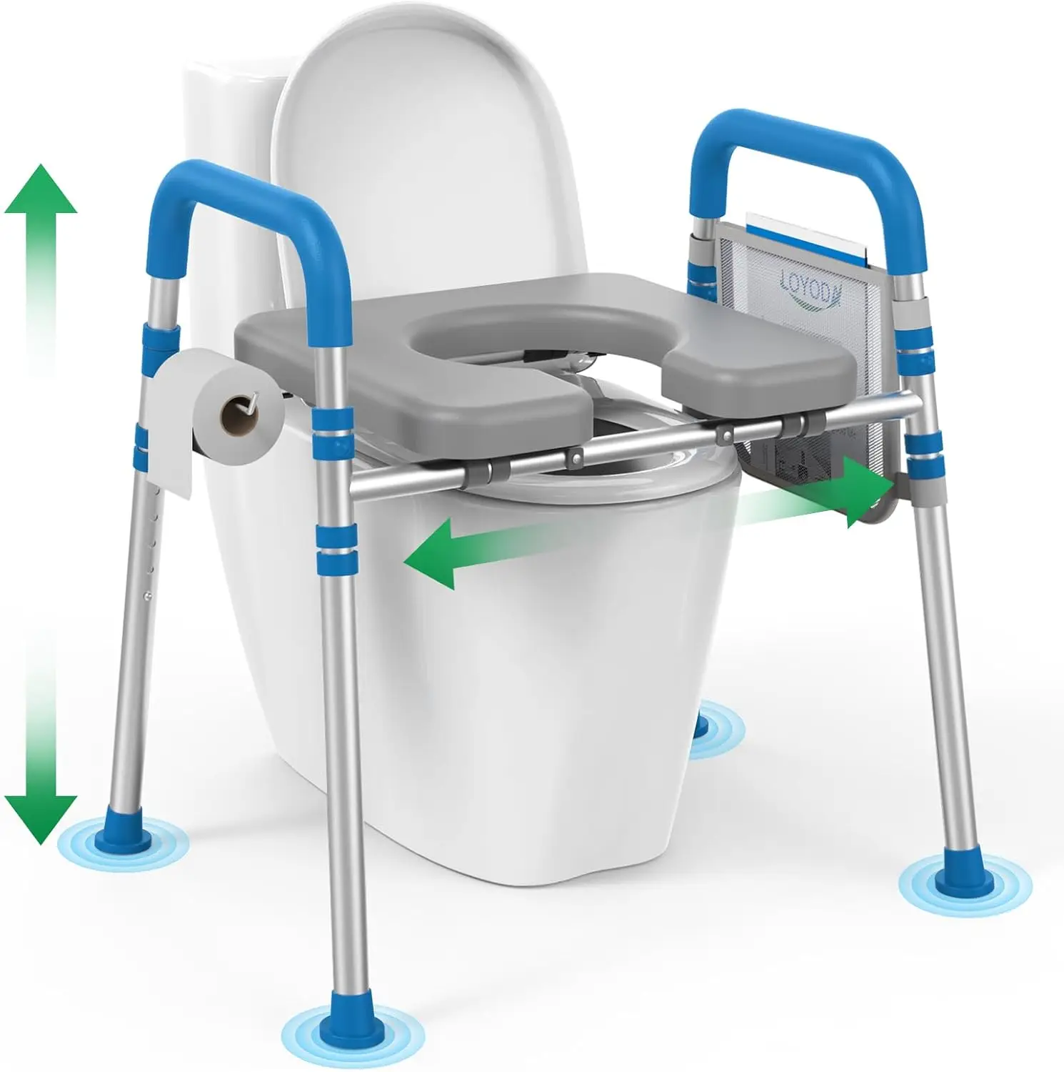Raised Toilet Seat with Handles, Padded Seat Risers for Seniors, Adjustable Height & Width, 500lb Capacity, Fits Any Toilet
Raised Toilet Seat with Handles, Padded Seat Risers for Seniors, Adjustable Height & Width, 500lb Capacity, Fits Any Toilet