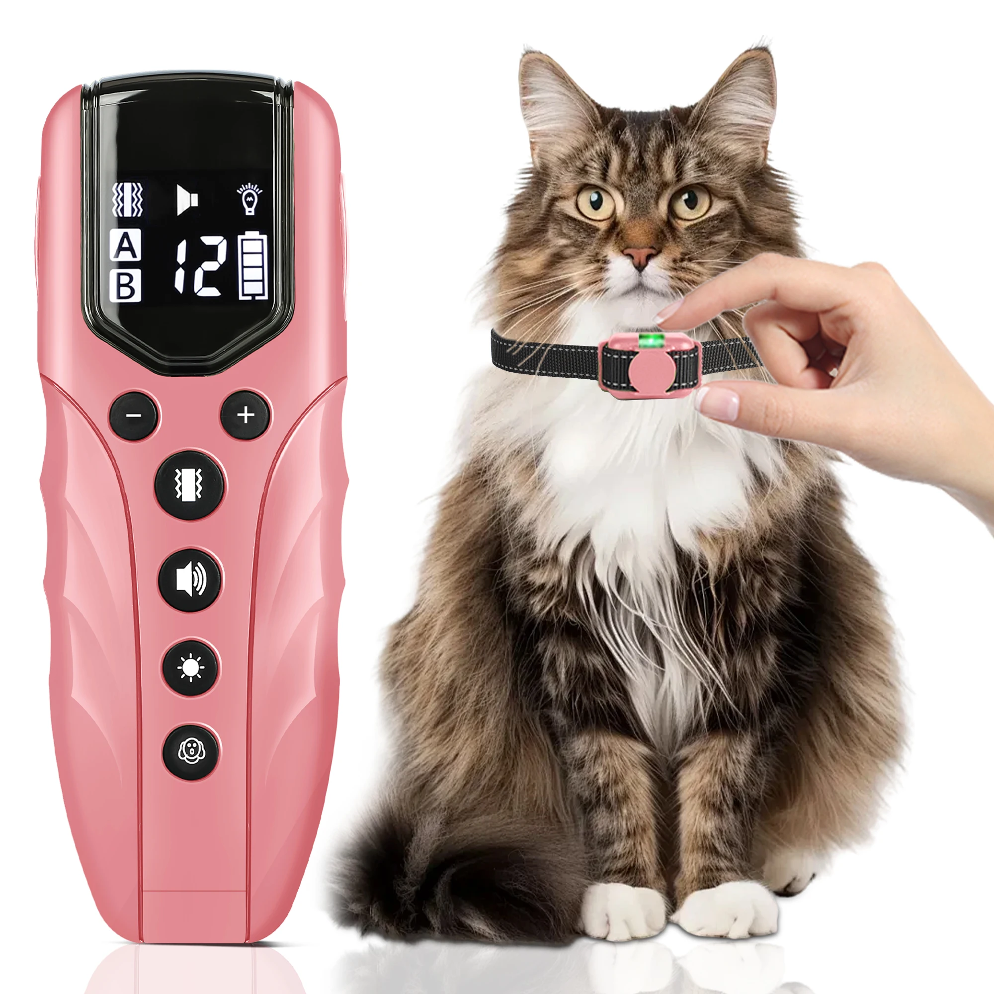 No Shock Cat Training Collar, Vibrating Cat Collar with Remote 2000ft, Beep and Vibration Collor for Cats 8-100lbs, Rechargeable
No Shock Cat Training Collar, Vibrating Cat Collar with Remote 2000ft, Beep and Vibration Collor for Cats 8-100lbs, Rechargeable