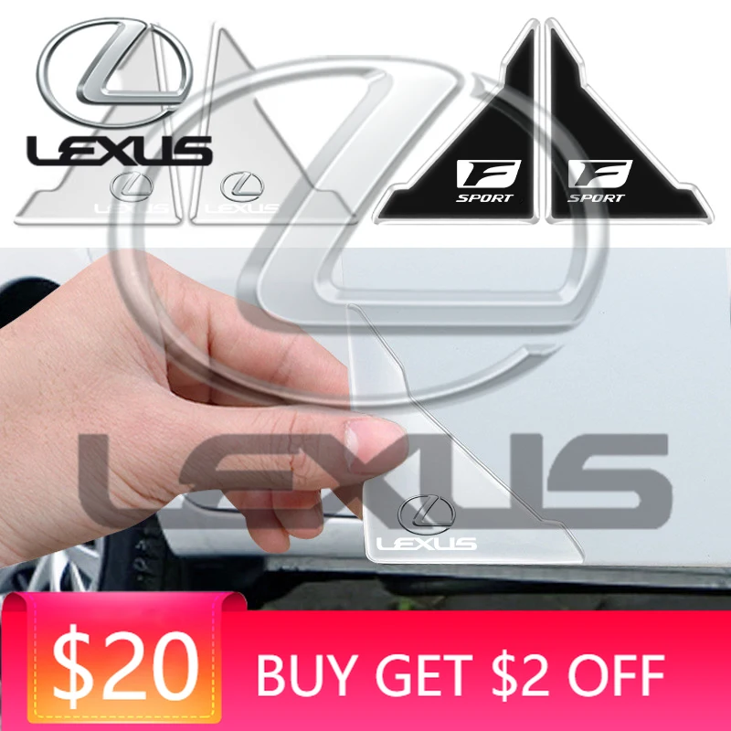 Emblems 2/4pcs Car Door Corner Transparent Protective Stickers For Lexus LS LBX IS350 ES300 GS350 CT200h GX460 LX570 RX500h NX30
Emblems 2/4pcs Car Door Corner Transparent Protective Stickers For Lexus LS LBX IS350 ES300 GS350 CT200h GX460 LX570 RX500h NX30