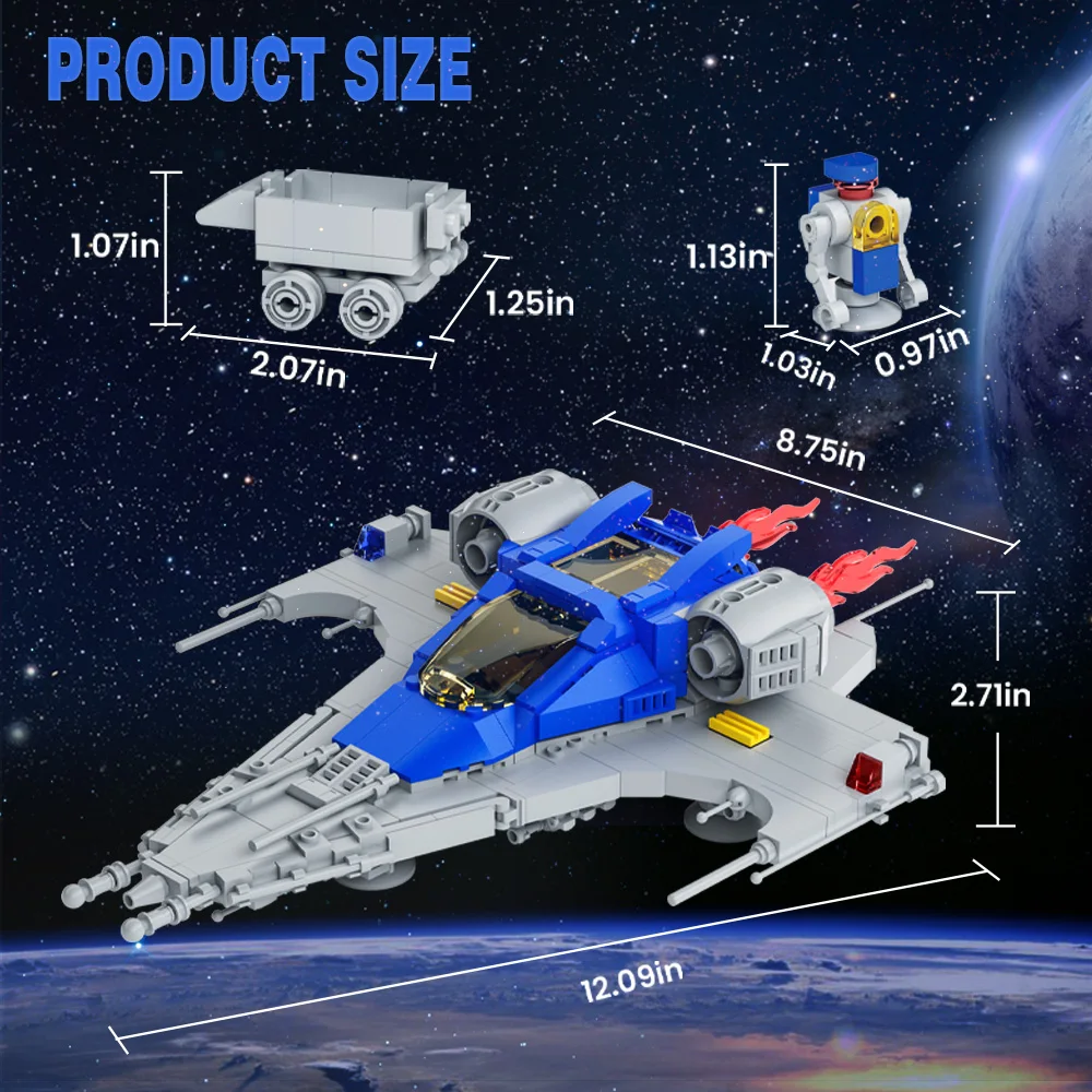 MOC Classic Space Series - Explorer (Spacecraft) Building Blocks Retro Discovery Spaceship Galaxy Explorer Assembly Toy Gift
MOC Classic Space Series - Explorer (Spacecraft) Building Blocks Retro Discovery Spaceship Galaxy Explorer Assembly Toy Gift