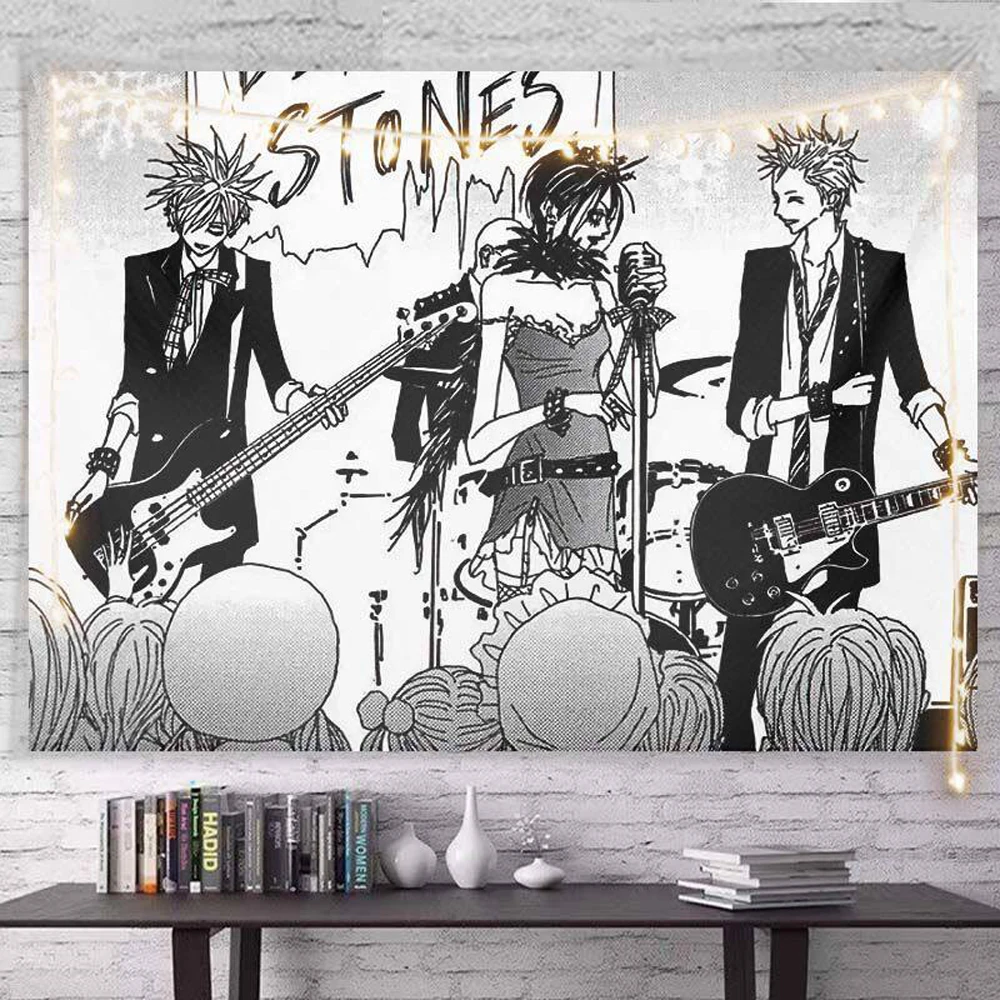 Настенный гобелен Nana Punk Rock с аниме-коллажем (черный и розовый) – декор для спальни, уголка отаку, уютного кабинета
Настенный гобелен Nana Punk Rock с аниме-коллажем (черный и розовый) – декор для спальни, уголка отаку, уютного кабинета
