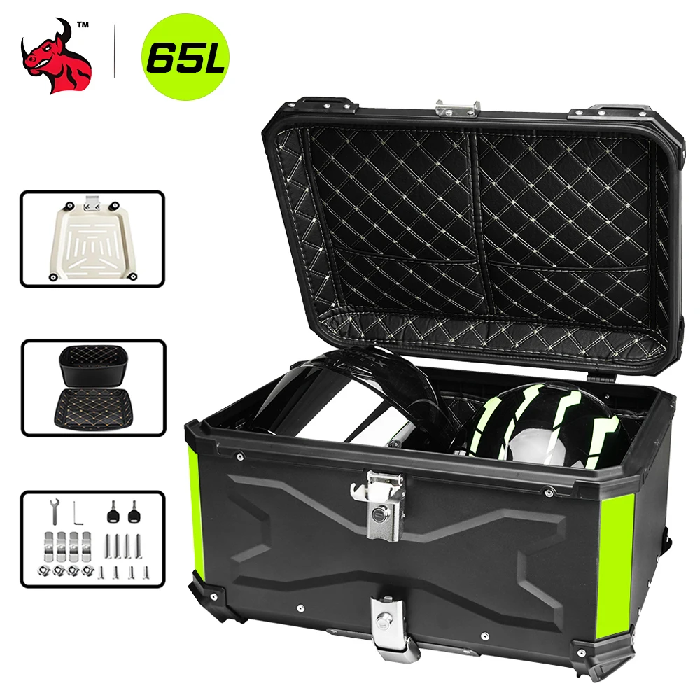 Motorcycle Top Box Black Waterproof Lockable Storage Carrier With Reflective Design Universal Rear Trunk Case For Helmet Luggage
Motorcycle Top Box Black Waterproof Lockable Storage Carrier With Reflective Design Universal Rear Trunk Case For Helmet Luggage