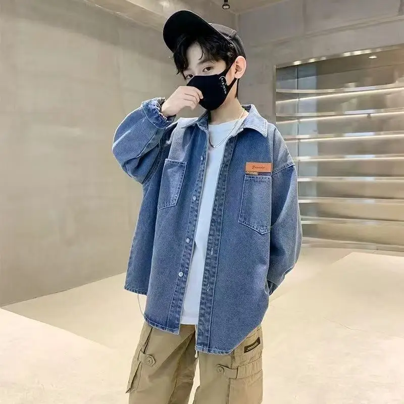 Boys' Denim Shirt Children's Long Sleeved Spring and Autumn Jacket 2025 New Style Mid Size Children's Western-style Casual Top
Boys' Denim Shirt Children's Long Sleeved Spring and Autumn Jacket 2025 New Style Mid Size Children's Western-style Casual Top