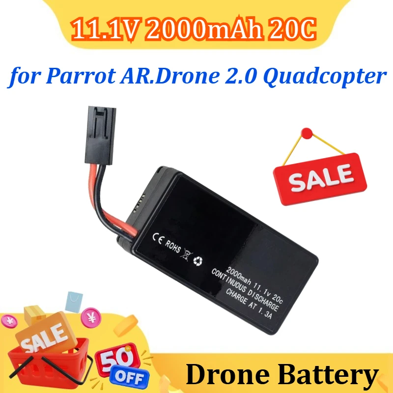 11.1V 2000mAh 20C Recyclable High Power Drone Battery Designed for Parrot AR.Drone 2.0 Quadcopter Long Flight Time
11.1V 2000mAh 20C Recyclable High Power Drone Battery Designed for Parrot AR.Drone 2.0 Quadcopter Long Flight Time