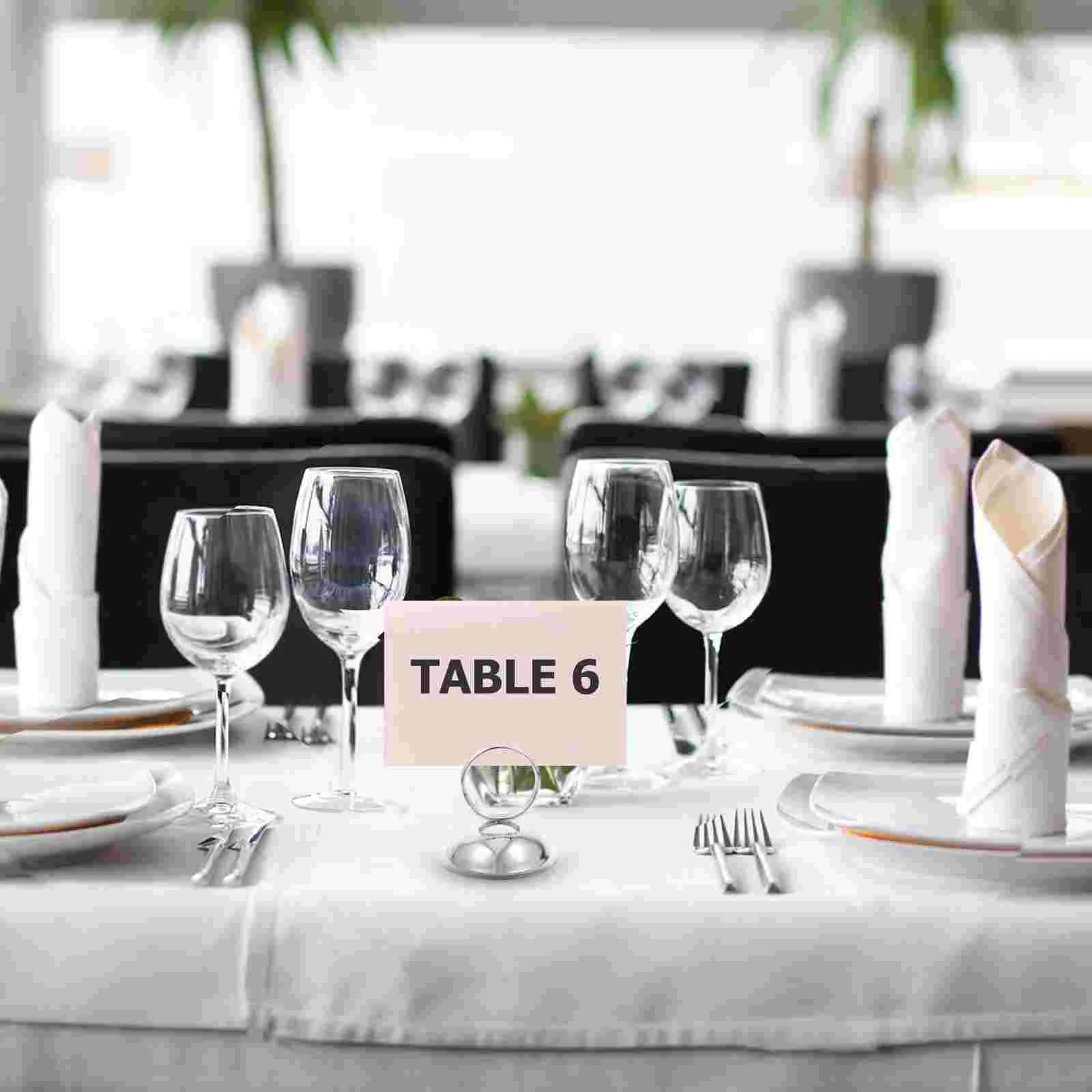 6 Pcs Iron Vertical Number Plate Clip Card Holder for Wedding Banquet Restaurant Table Signs Display Event Party Menu
6 Pcs Iron Vertical Number Plate Clip Card Holder for Wedding Banquet Restaurant Table Signs Display Event Party Menu