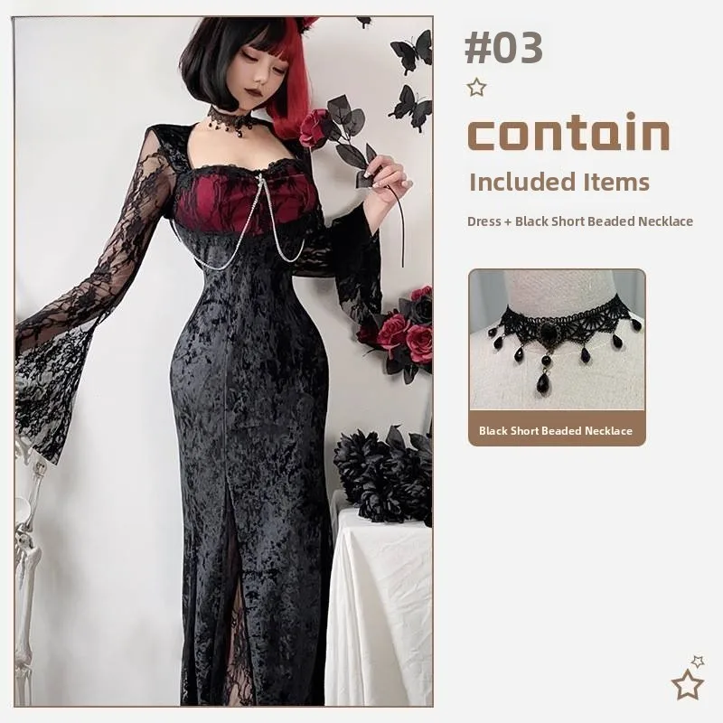 Готический костюм Bla для Хэллоуина, женский длинный костюм ведьмы для невесты, трансграничная одежда, женское платье на тему Par
Готический костюм Bla для Хэллоуина, женский длинный костюм ведьмы для невесты, трансграничная одежда, женское платье на тему Par